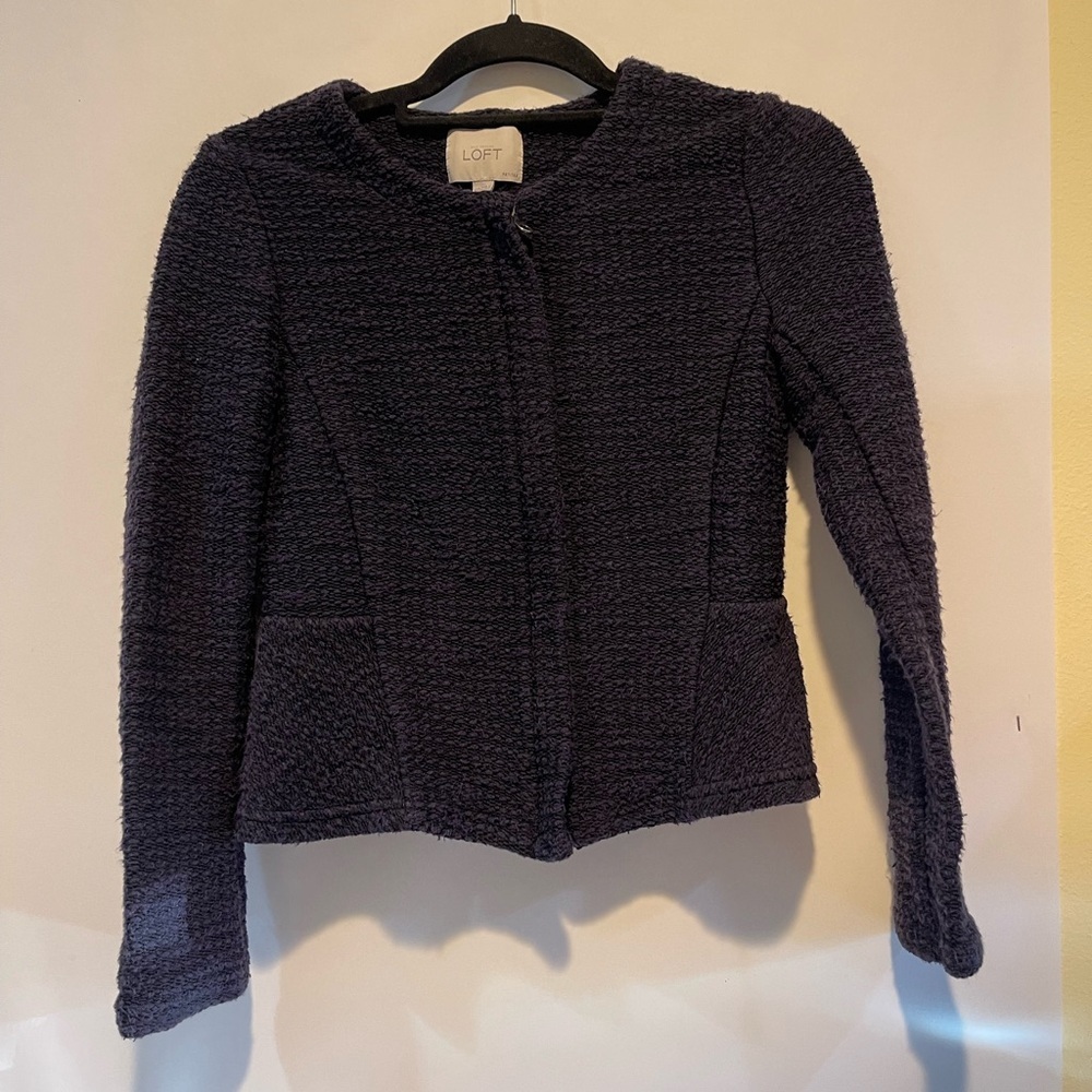 LOFT | Tweed Sweater Jacket Blazer